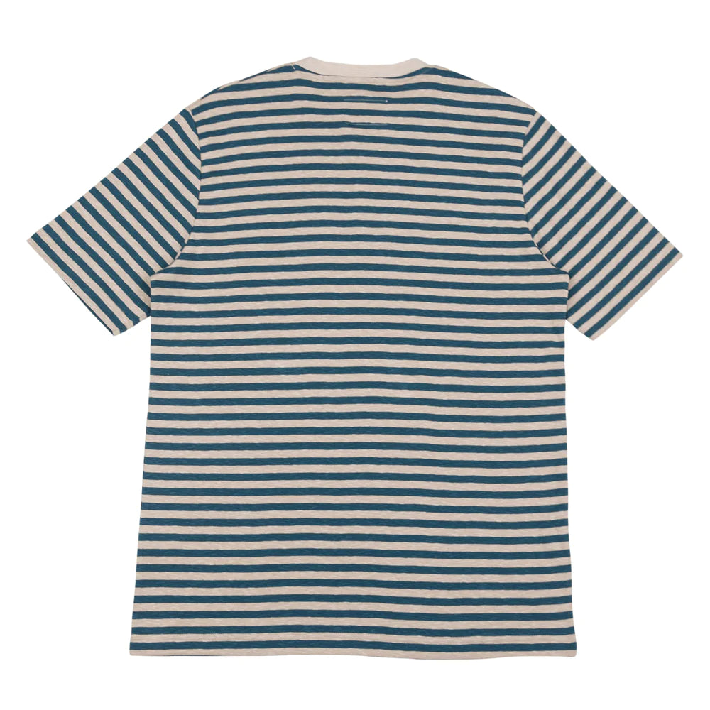 Folk Classic Stripe T-Shirt - Dark Cyan / Natural