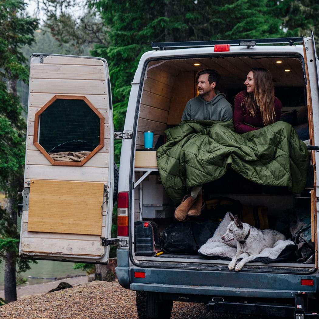 Rumpl Solid Puffy Blanket - Cypress