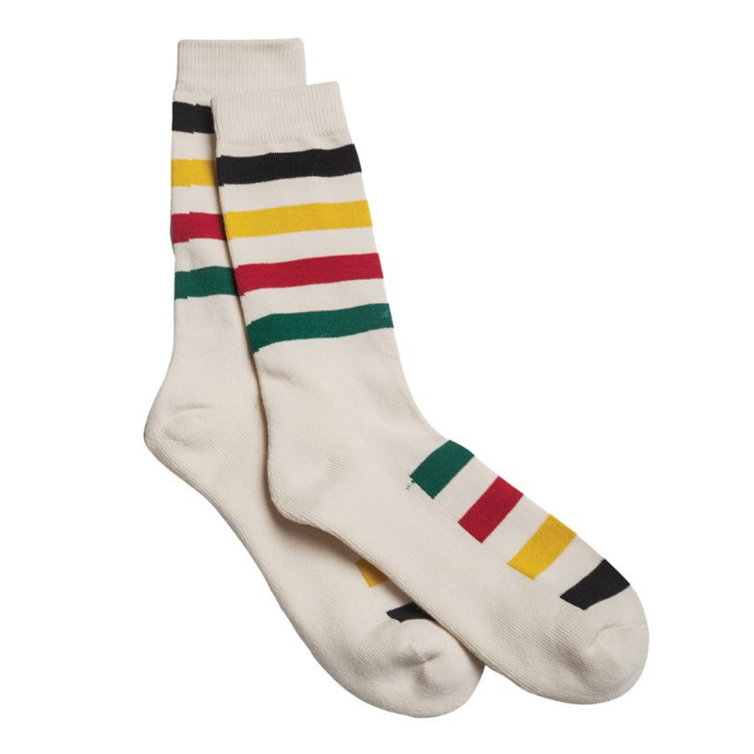 Pendleton Glacier Stripe Sock - Natural