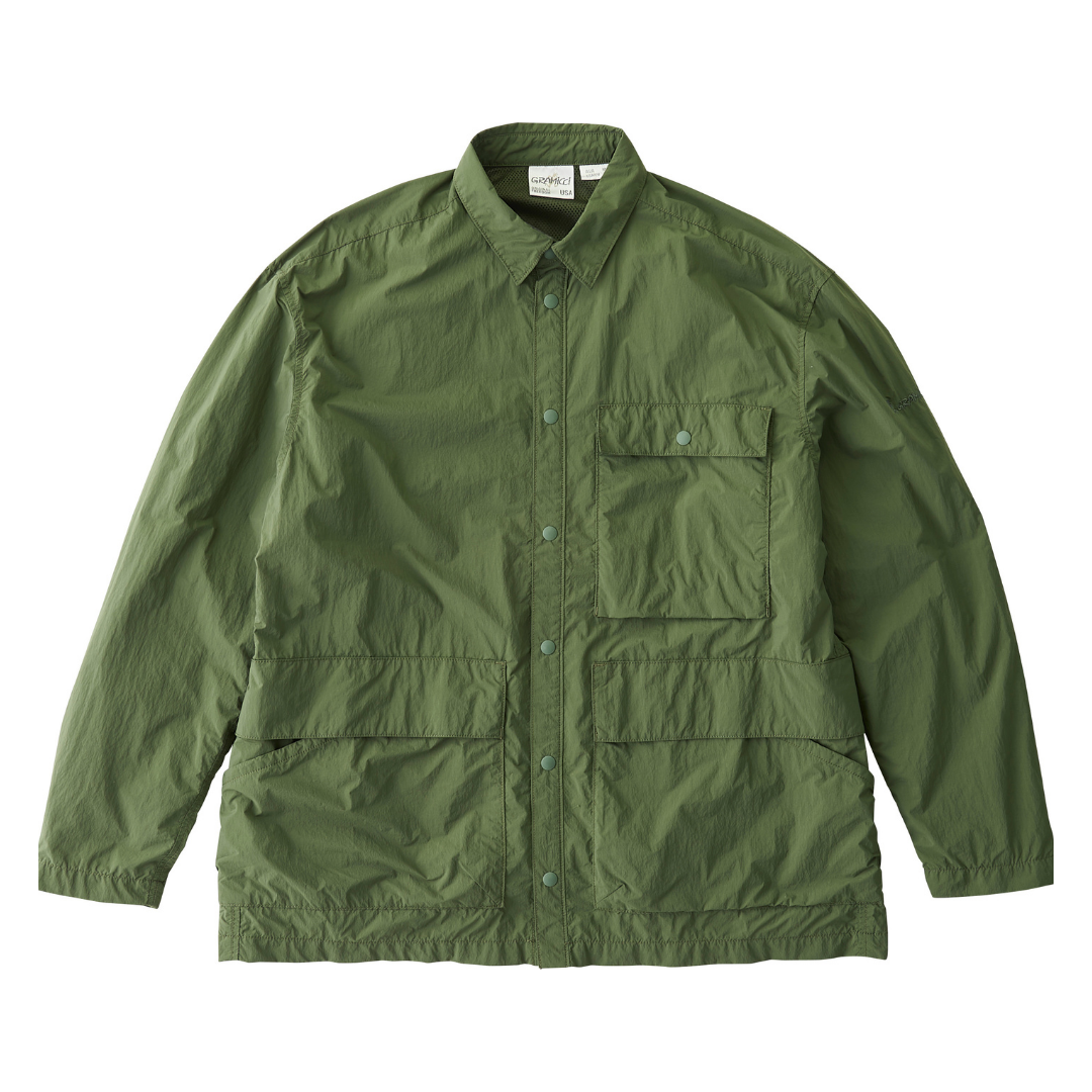 Gramicci Light Nylon Utility Shirt - Olive