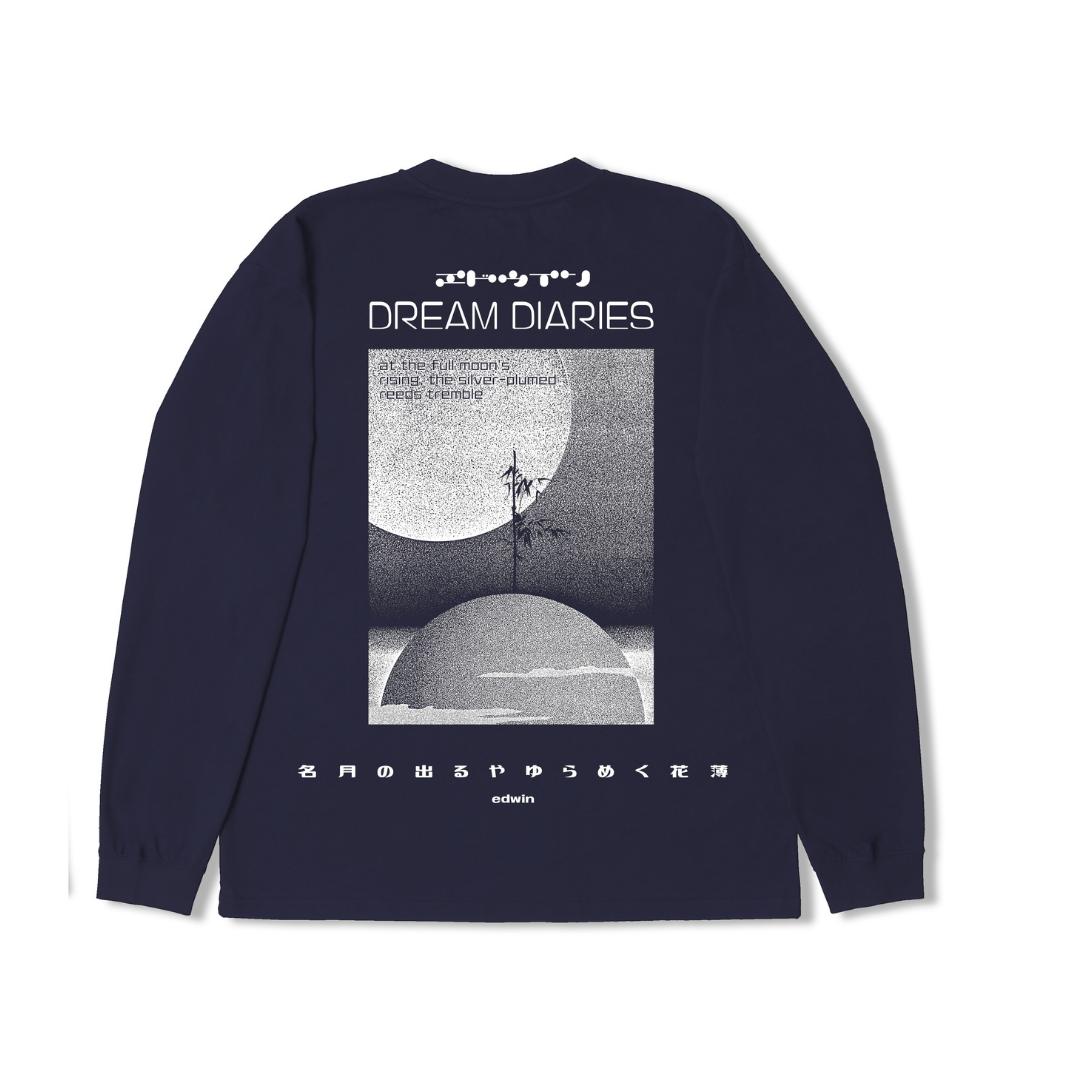 Edwin Dream Diaries LS T-Shirt - Navy Blazer