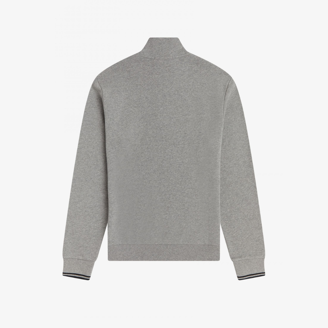 Fred Perry Half Zip Sweat - Steel Marl