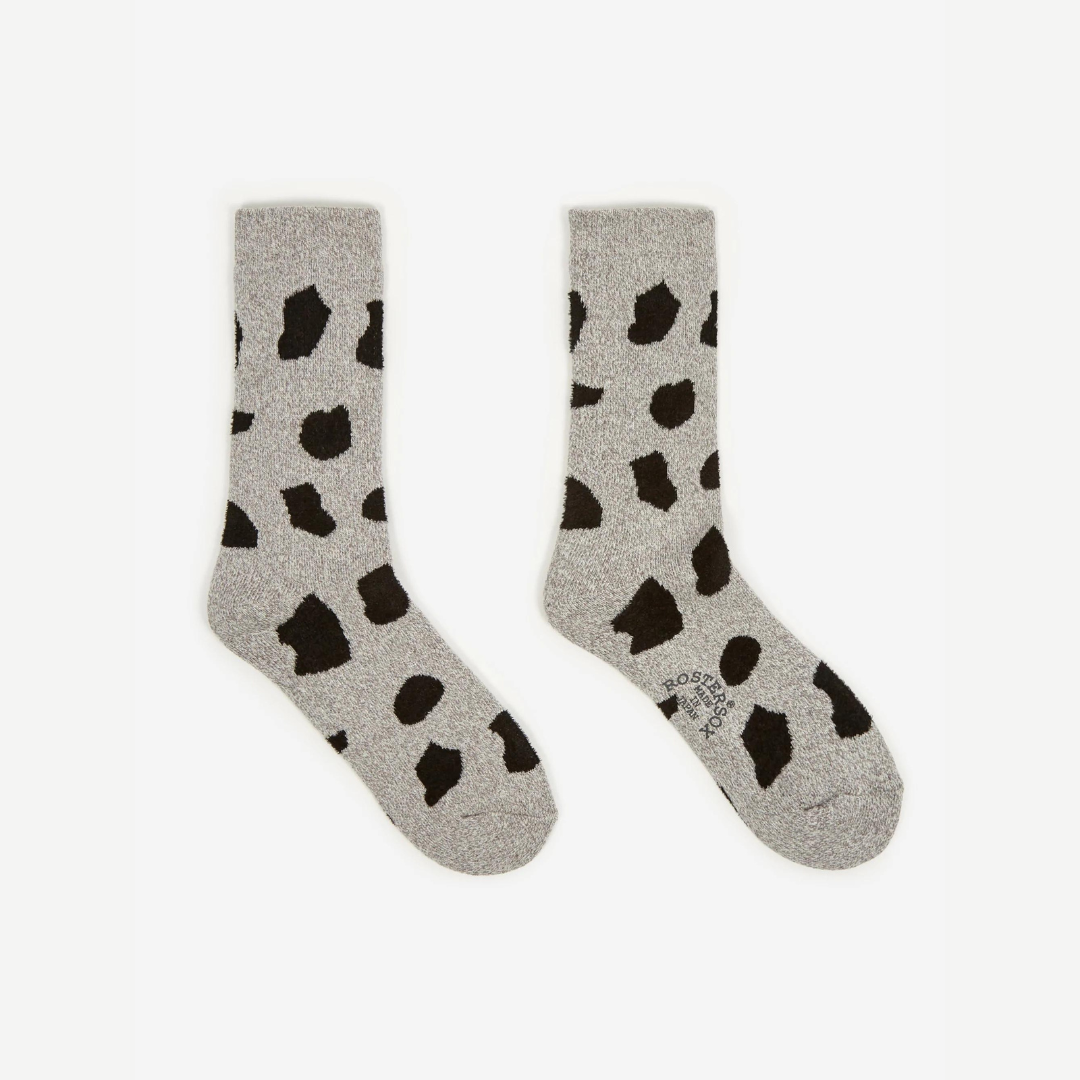 Rostersox Animal Sock - Grey Cow Print