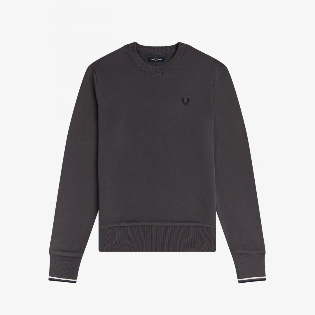 Fred Perry Crew Neck Sweat - Gunmetal