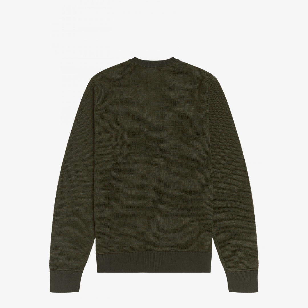 Fred Perry Textured Cardigan - Hunting Green