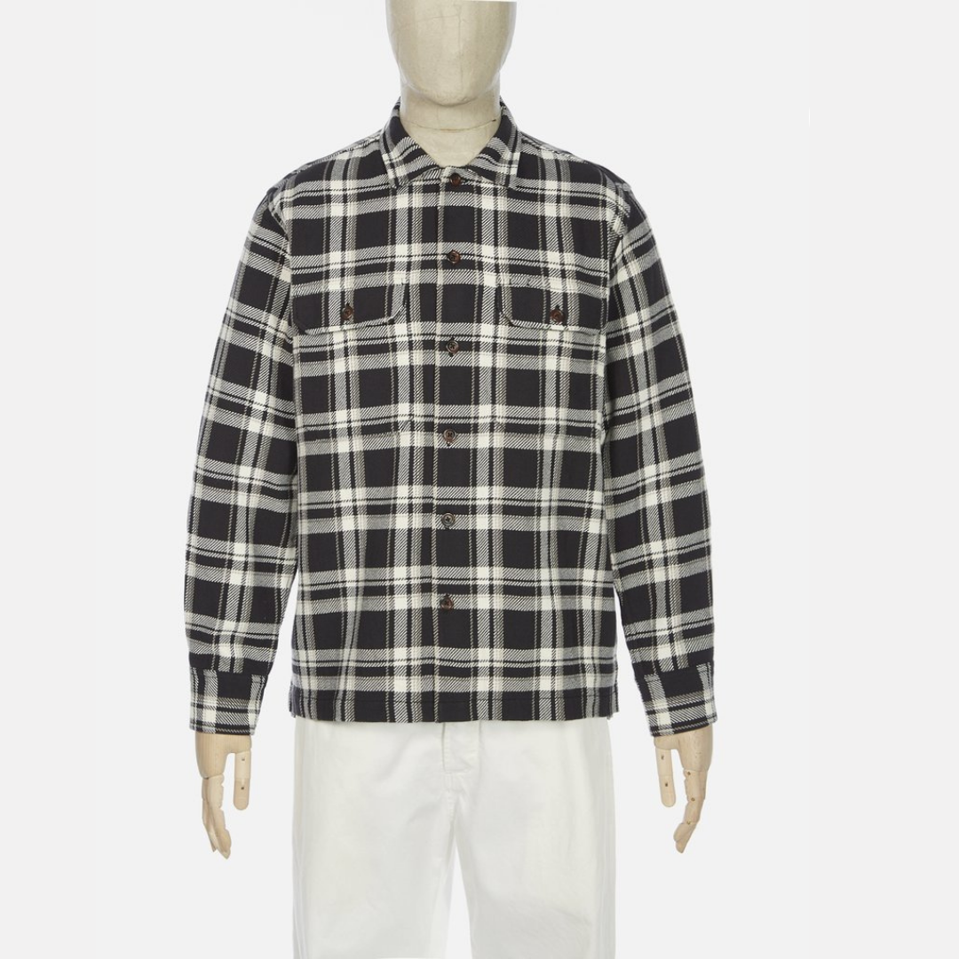 Universal Works Utility Shirt - Brown Heavy Check