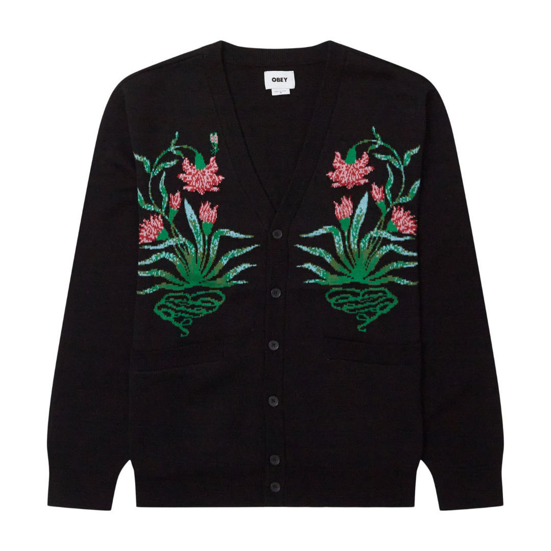 Obey Poppy Cardigan - Black