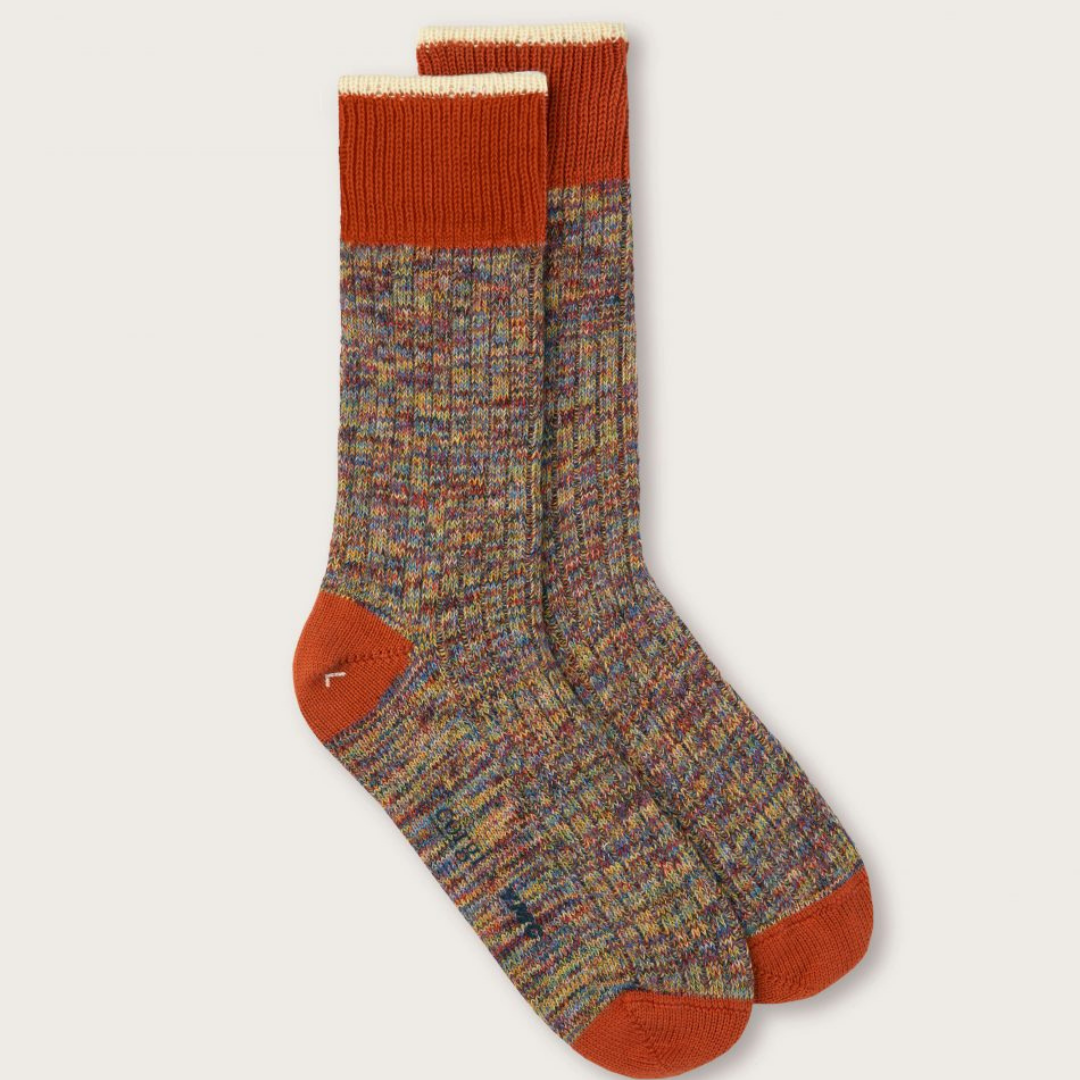YMC Twisted Yarn Sock Orange