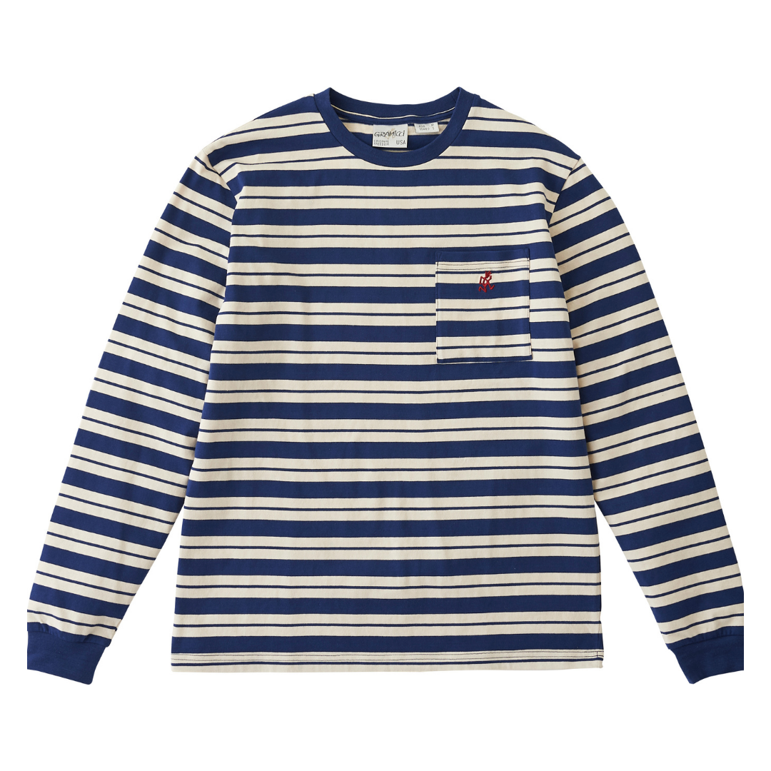 Gramicci One Point LS T-Shirt - Navy / Ivory