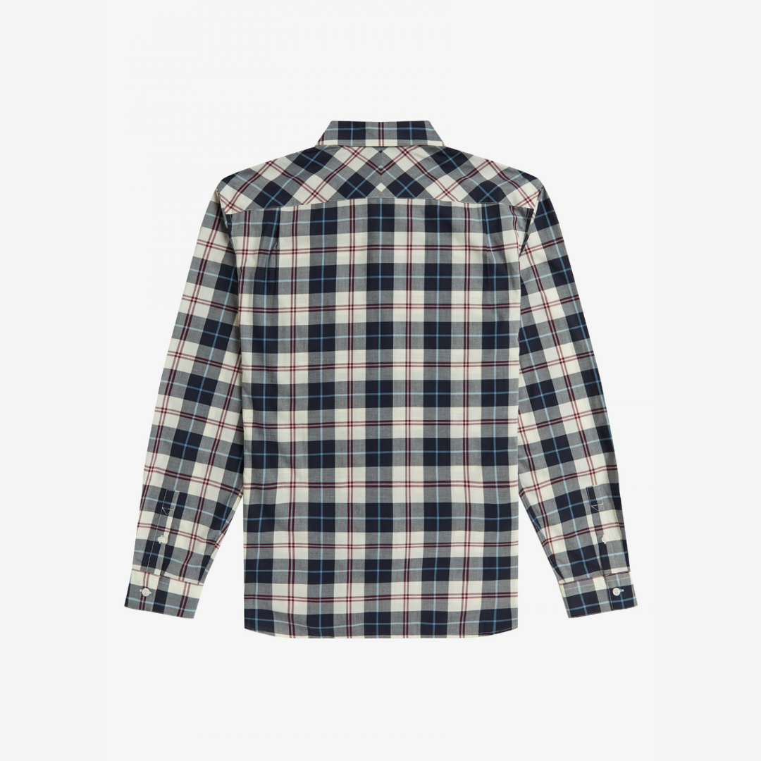 Fred Perry Tartan LS Shirt - Ecru