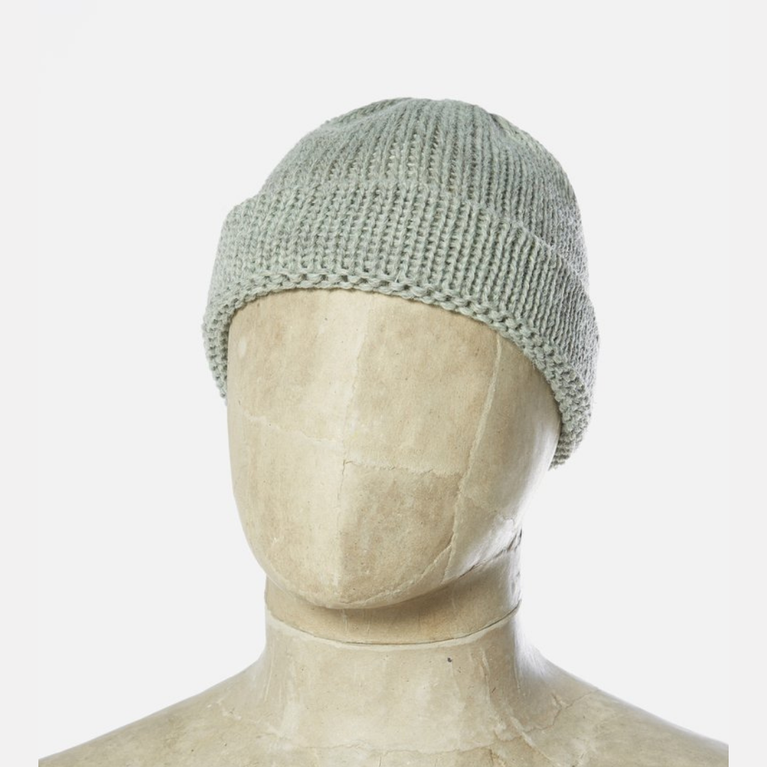 Universal Works Short Watch Cap - Cool Green