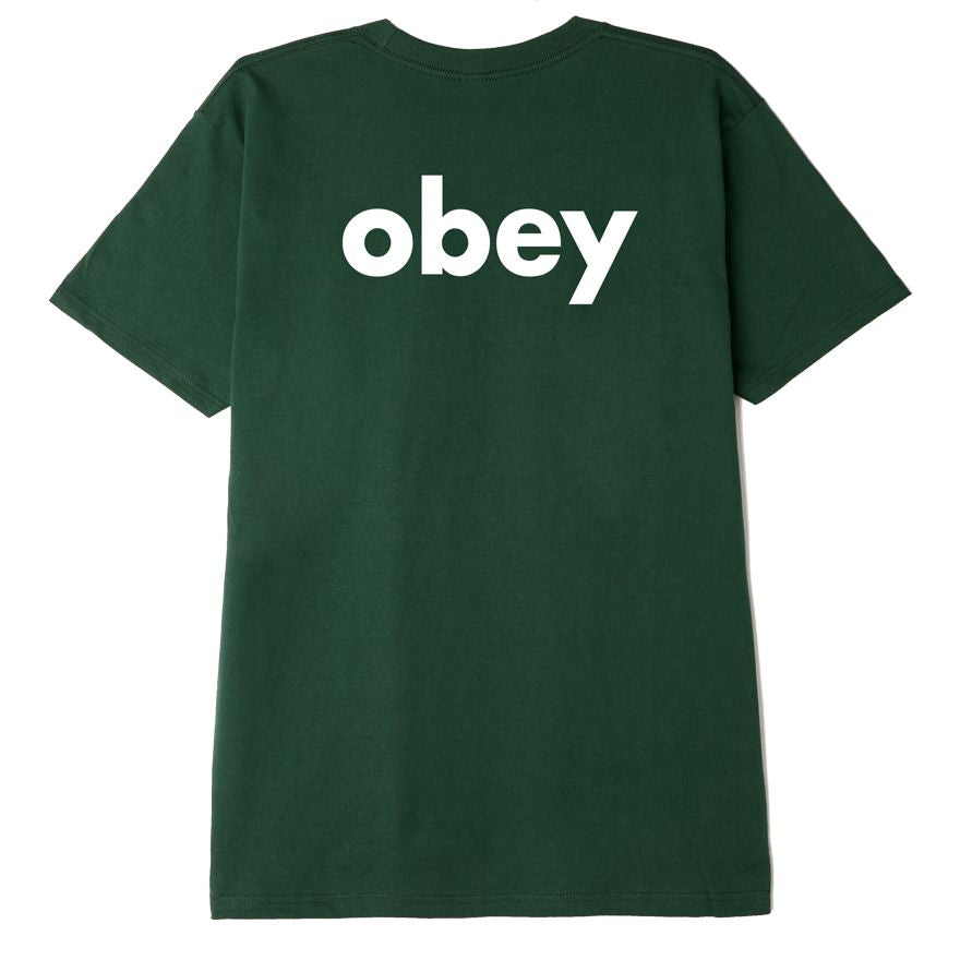 Obey Lower case T-Shirt - Forest Green