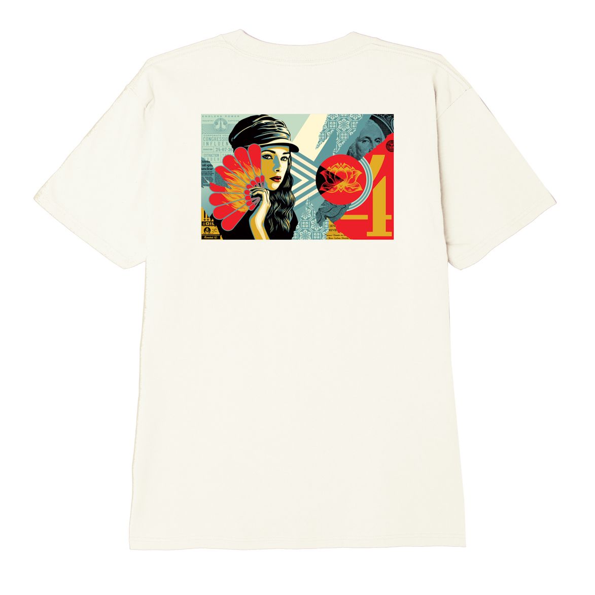 Obey Fan The Flames T-Shirt Cream