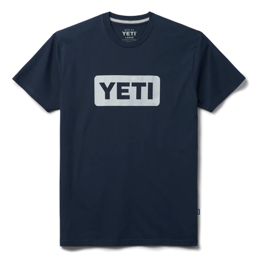 Yeti Logo Badge C&amp;S T-Shirt - Navy / White