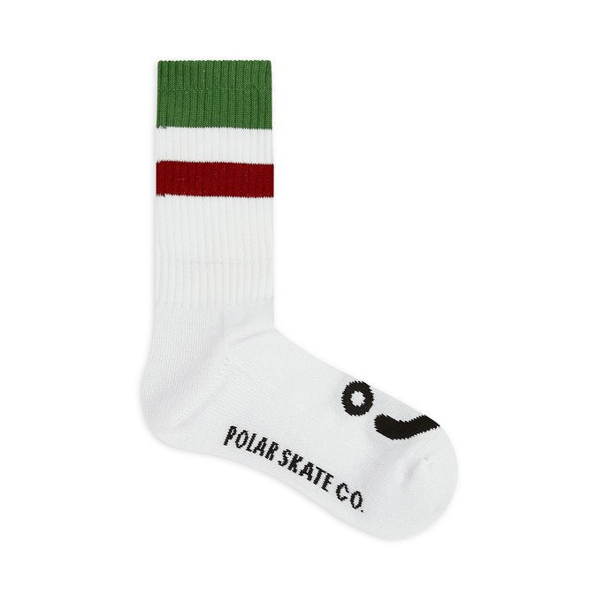 Polar Skate Co Happy / Sad Stripe Socks Green Stripe