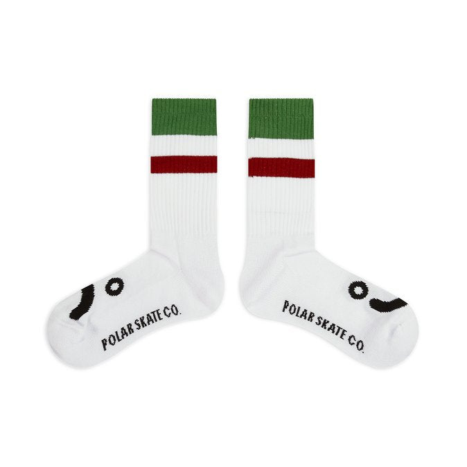 Polar Skate Co Happy / Sad Stripe Socks Green Stripe