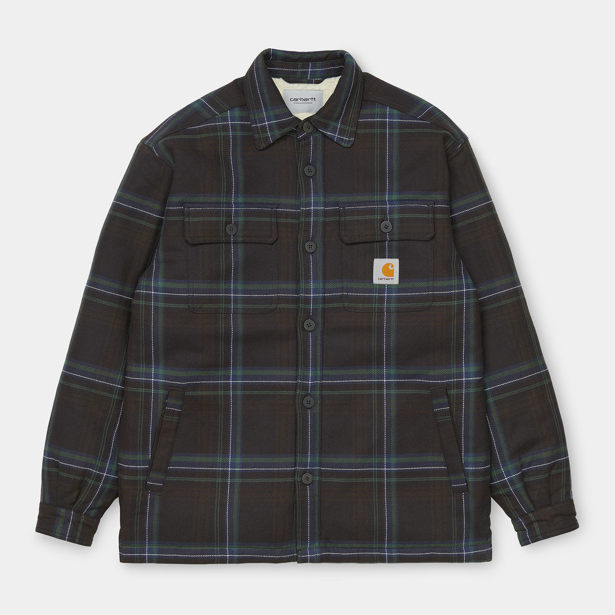 Carhartt WIP Aiden Shirt Jacket Check Soot
