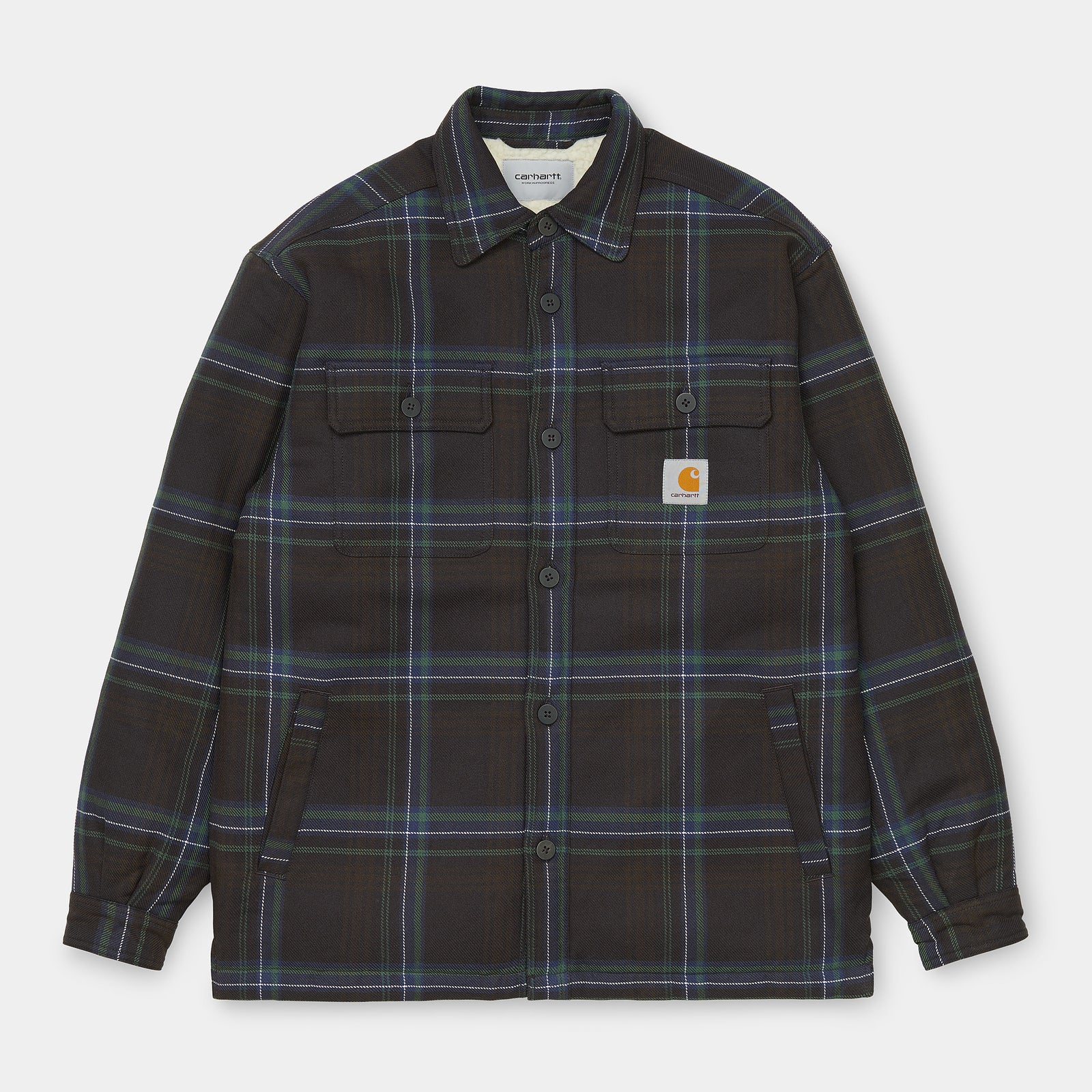 Carhartt WIP Aiden Shirt Jacket Check Soot
