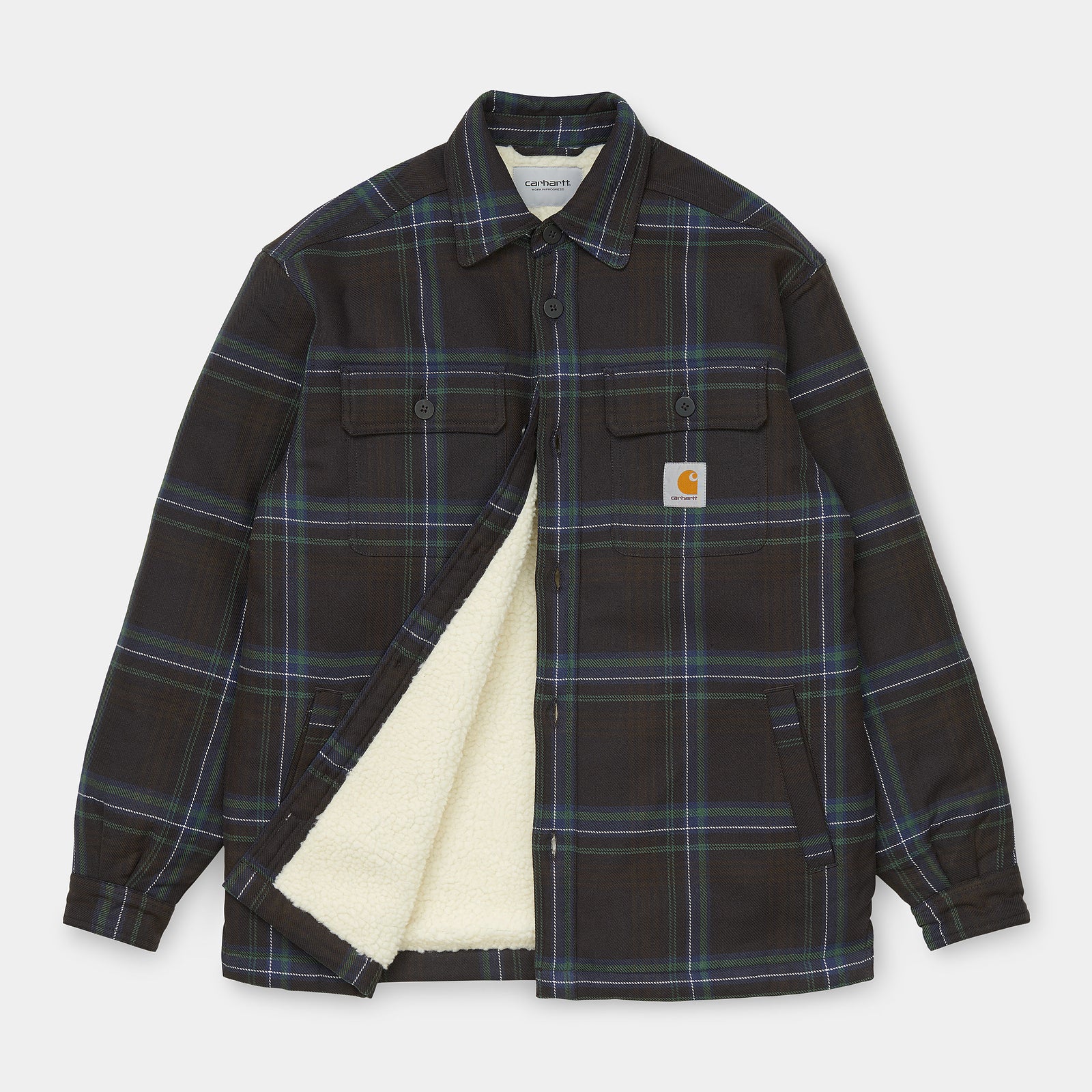 Carhartt WIP Aiden Shirt Jacket Check Soot