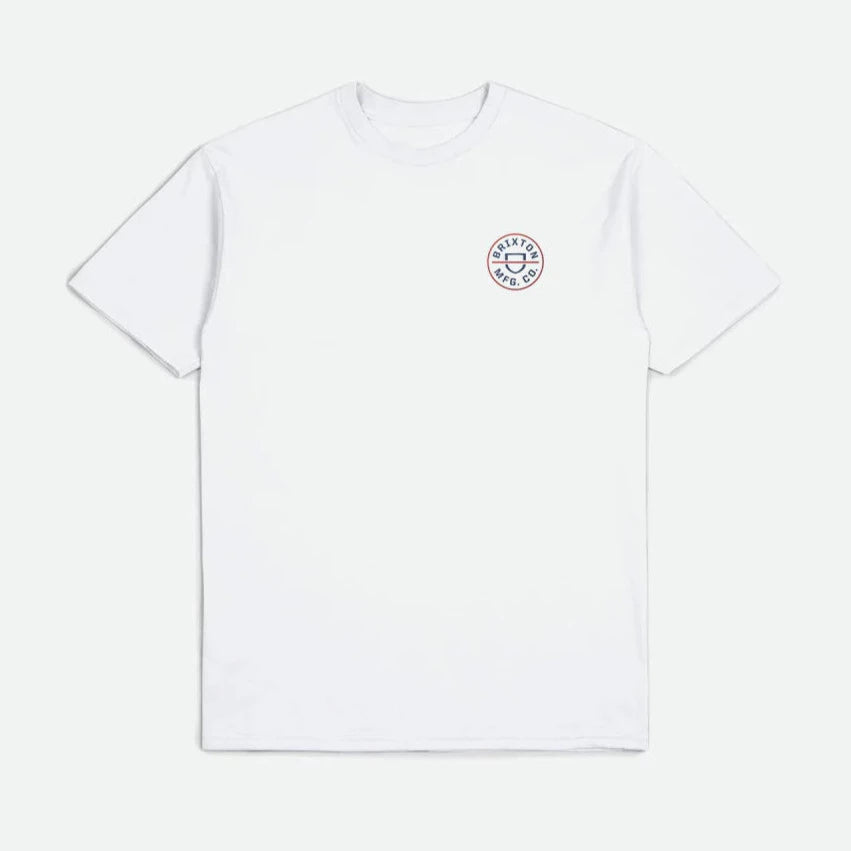 Brixton Crest 2 T-Shirt - White / Joe Blue