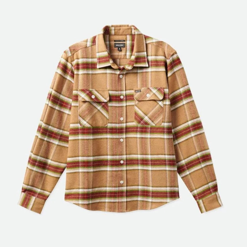Brixton Bowery LS Shirt - Light Brown / Henna