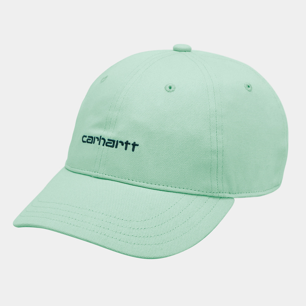 Carhartt WIP Canvas Script Cap - Pale Spearmint / Hedge
