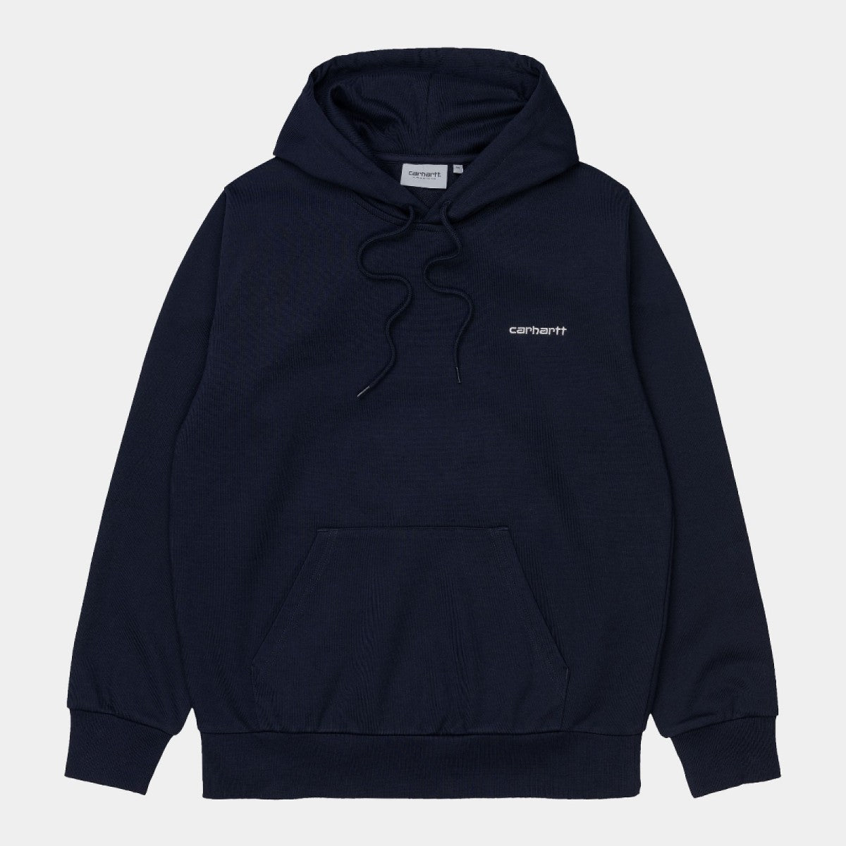 Carhartt WIP Hooded Script Embroidery Sweat - Dark Navy