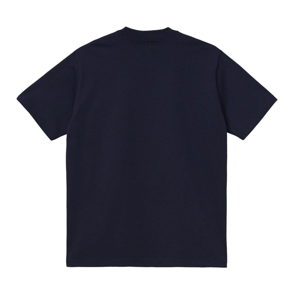 Carhartt WIP University Script T-Shirt - Dark Navy / White