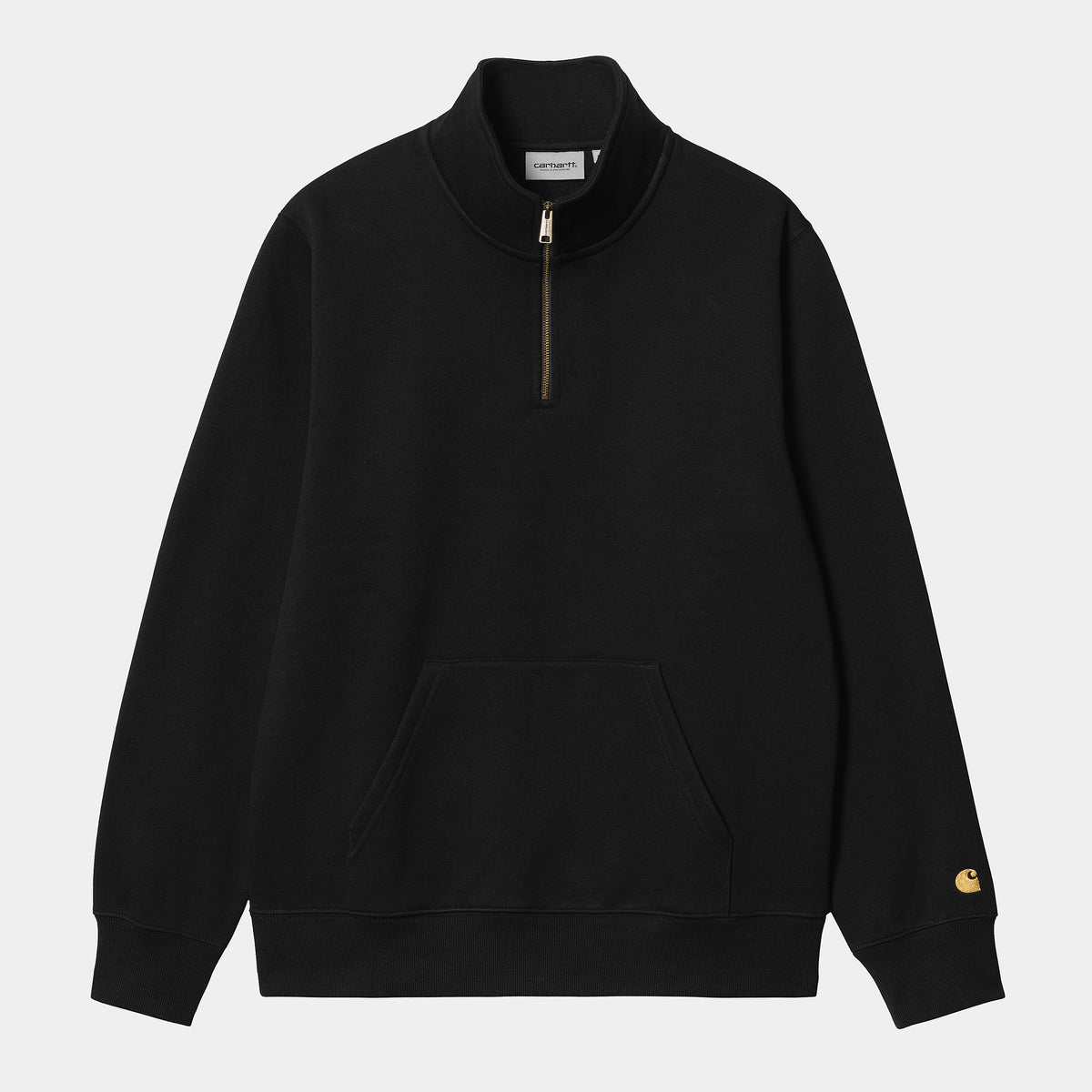 Carhartt WIP Chase Zip Neck - Black / Gold