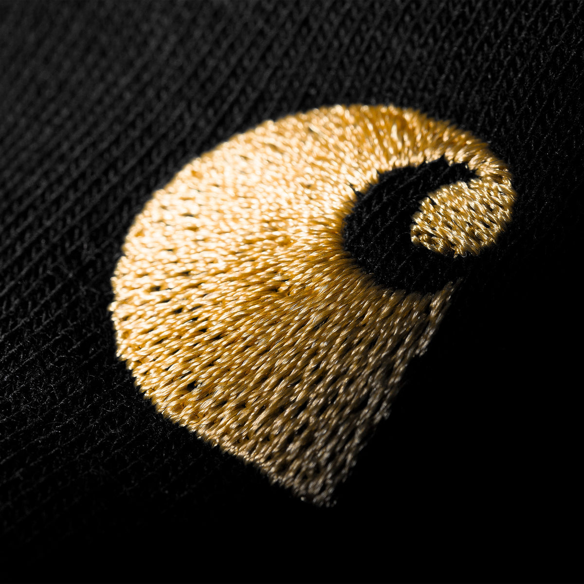 Carhartt WIP Chase Zip Neck - Black / Gold