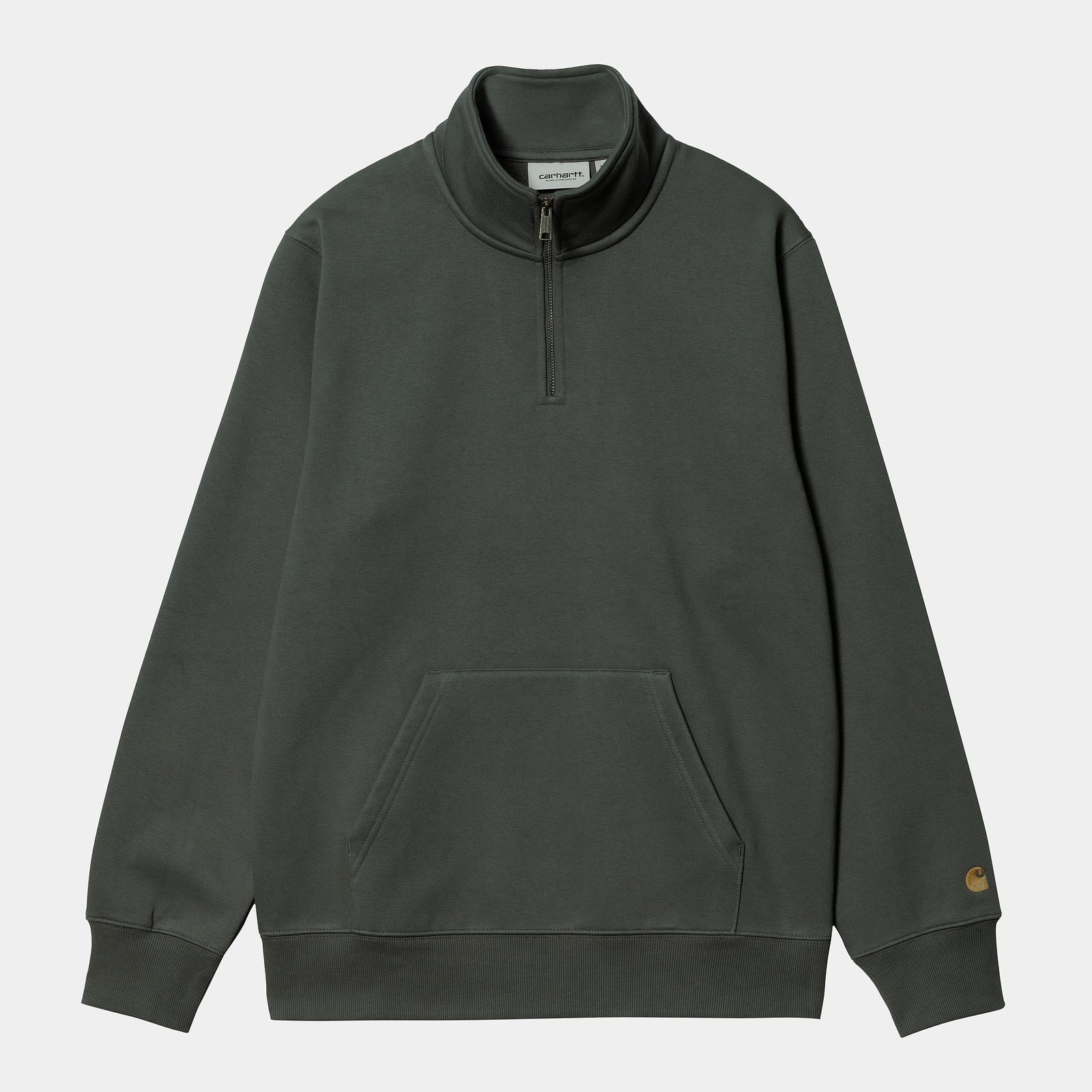 Carhartt WIP Chase Zip Neck - Jura / Gold