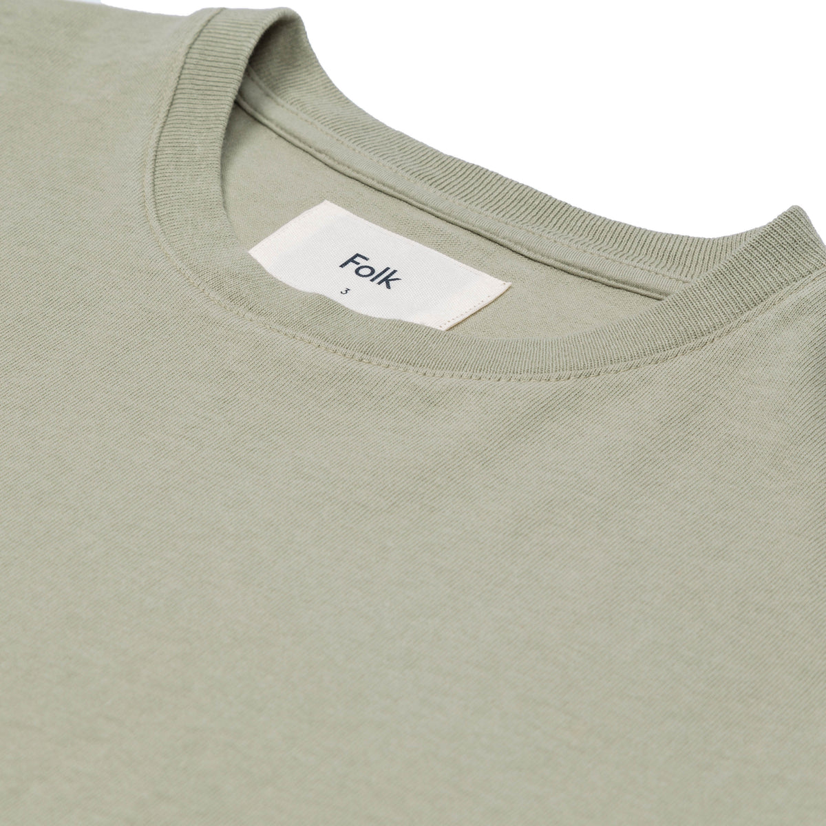 Folk Contrast Sleeve T-Shirt - Olive