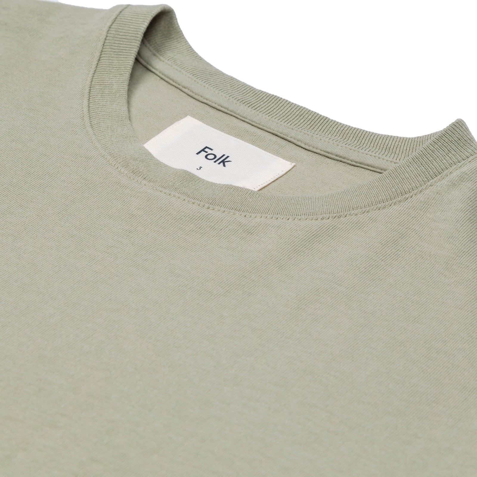 Folk Contrast Sleeve T-Shirt - Olive
