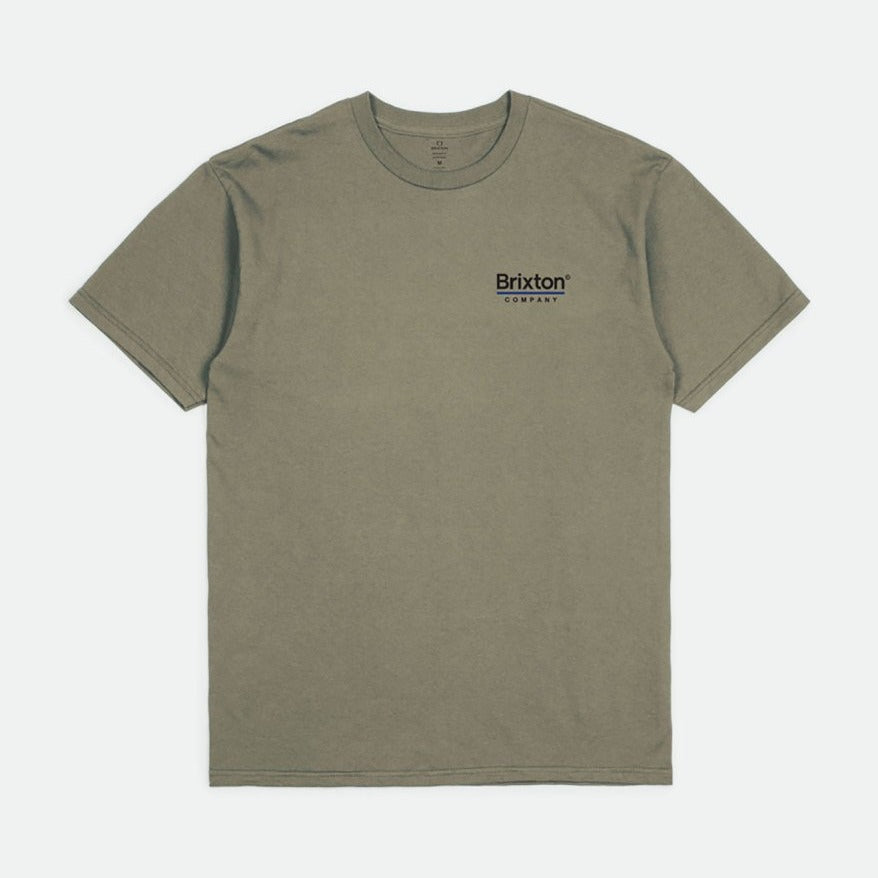 Brixton Palmer Line T-Shirt - Worn Wash Olive