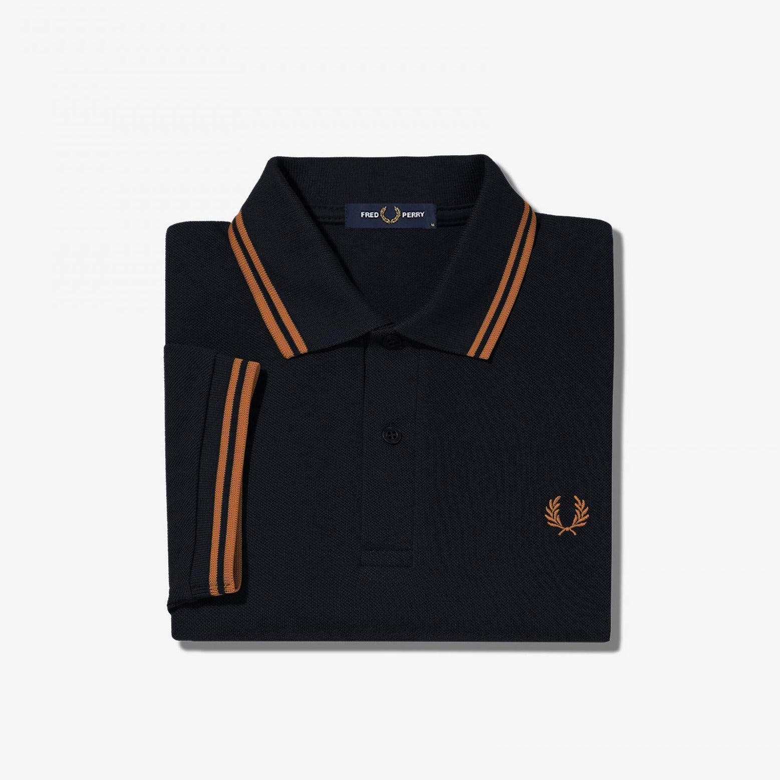 Fred Perry M3600 Polo Shirt - Navy / Dark Caramel