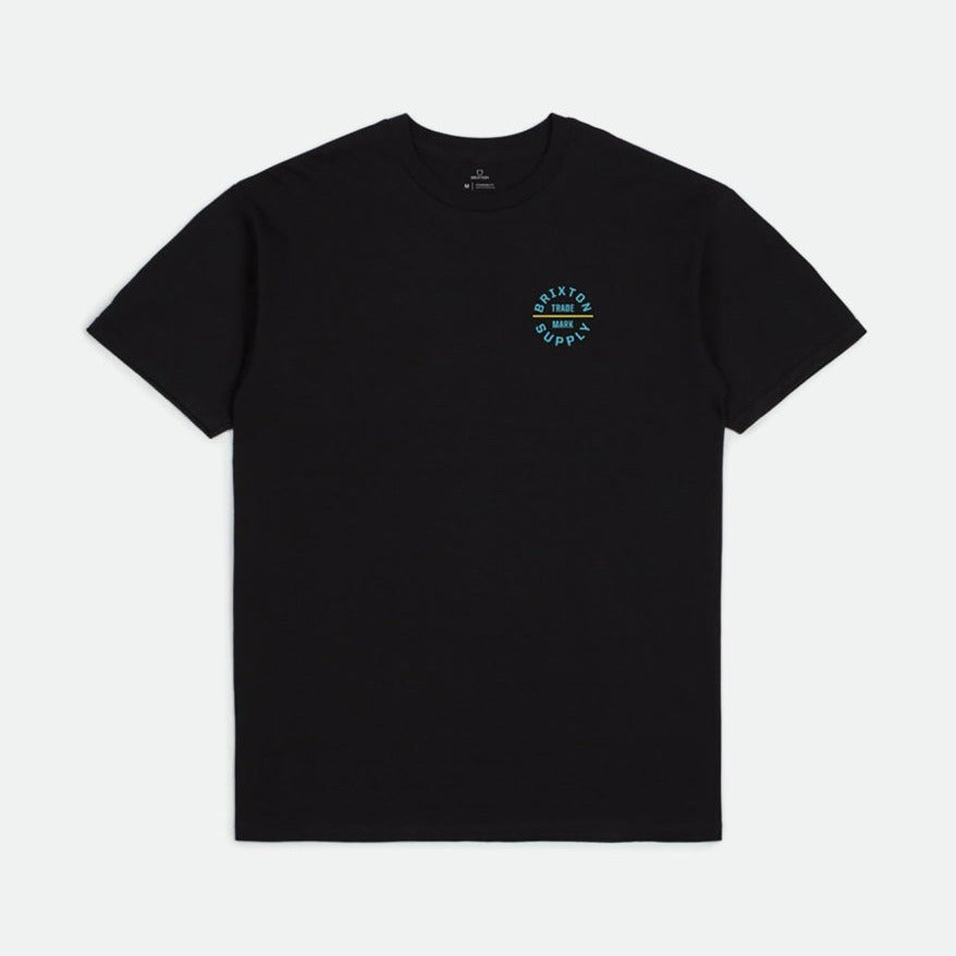 Brixton Oath V T-Shirt - Black / Light Blue