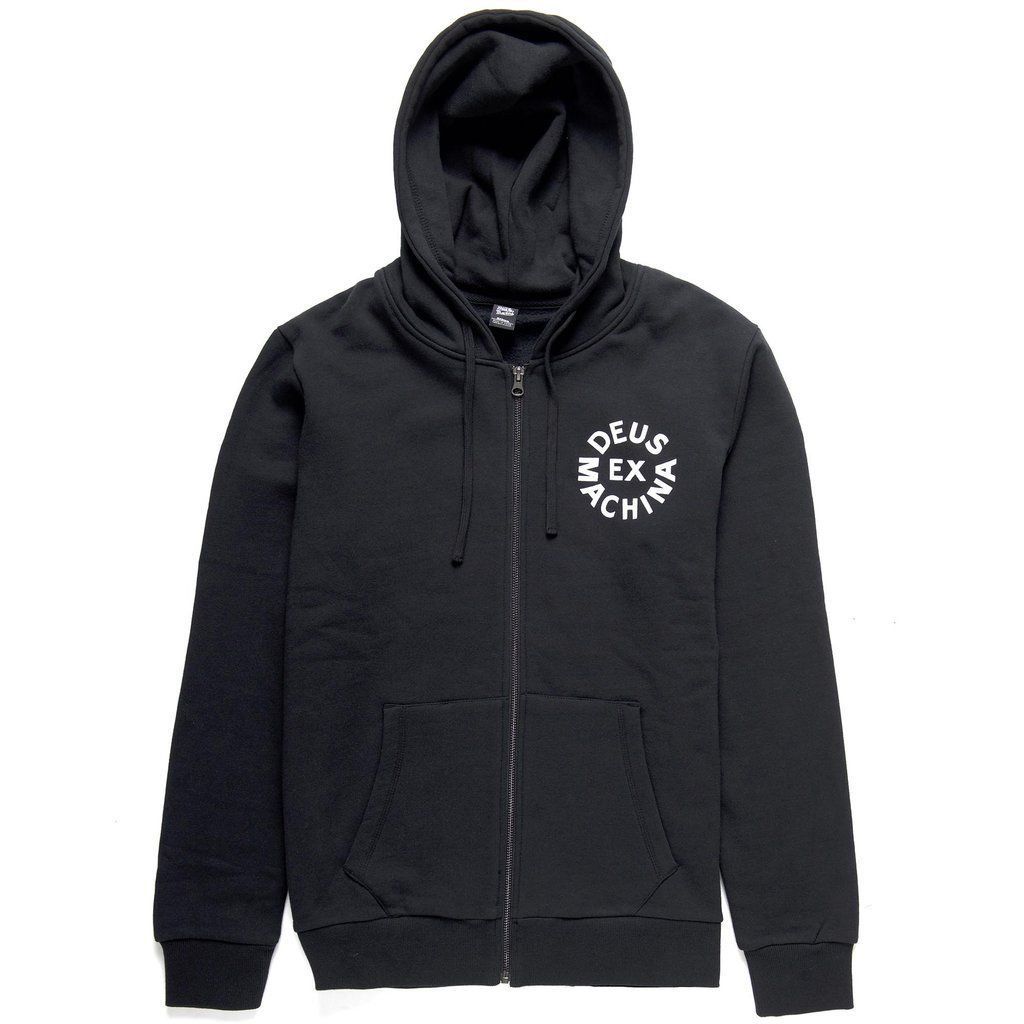 Deus Ex Machina Circle Logo Zip Hood - Black