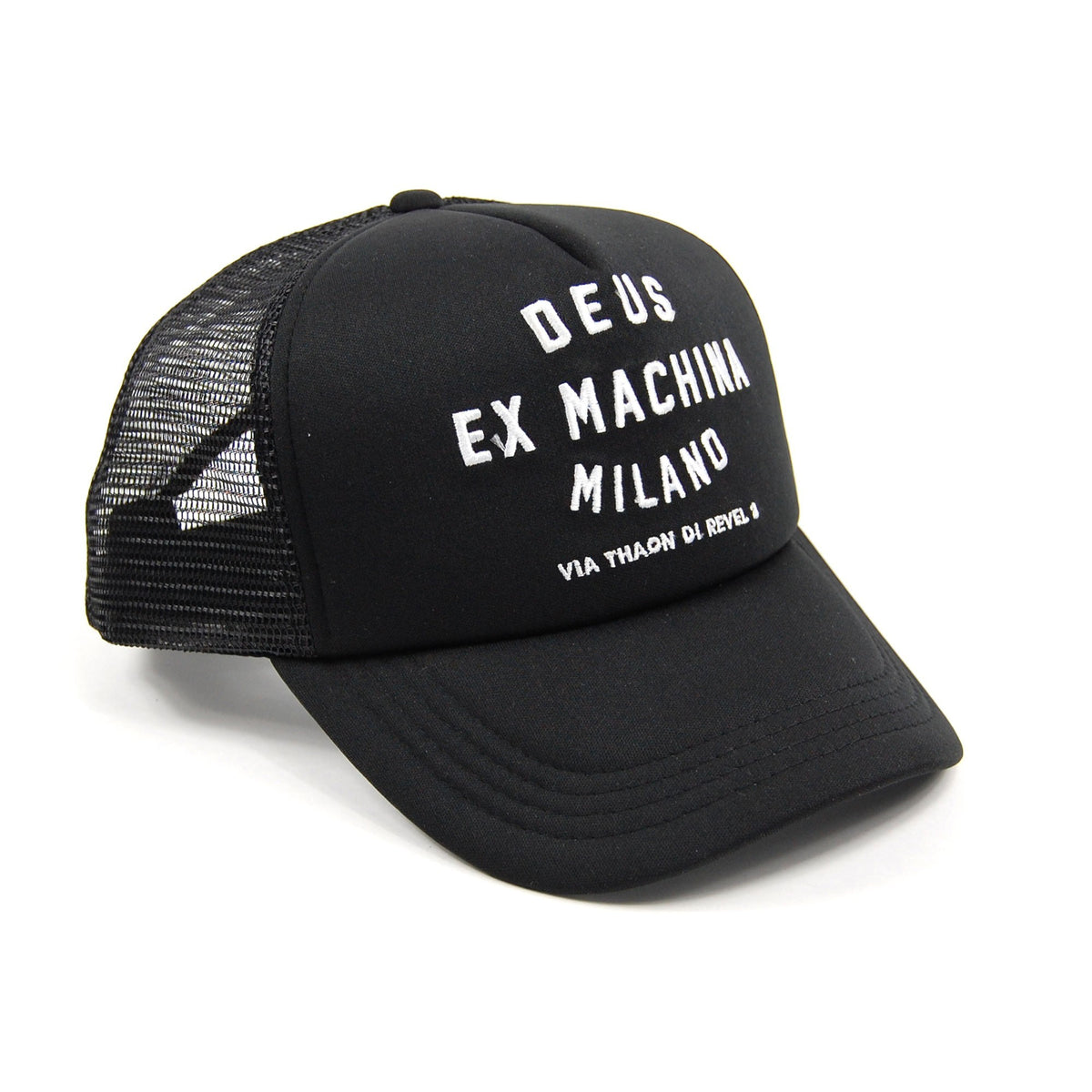 Deus Ex Machina Milano Address Trucker Cap - Black