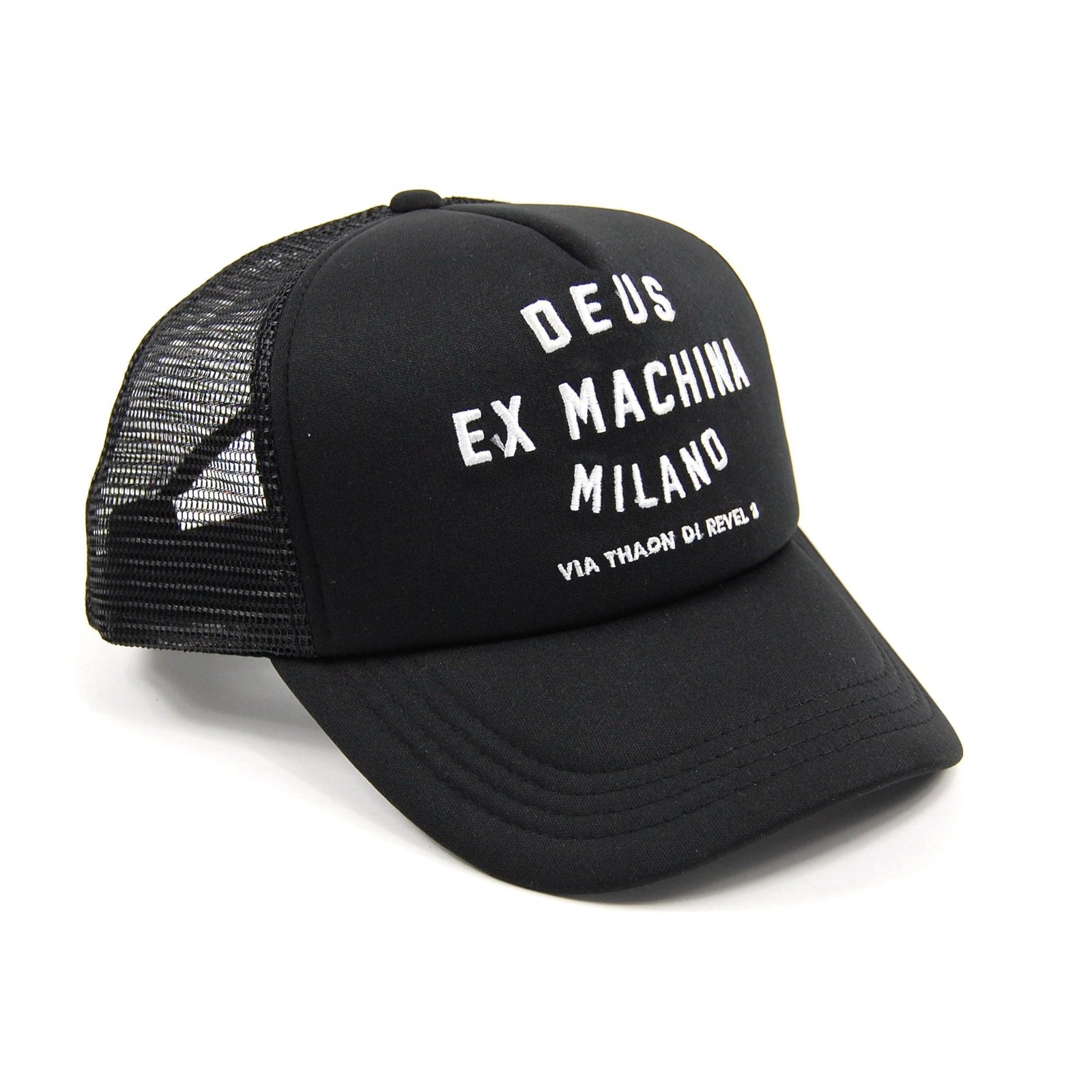 Deus Ex Machina Milano Address Trucker Cap - Black