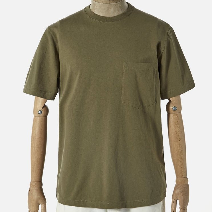 Universal Works Big Pocket T-Shirt - Save That Bright Olive