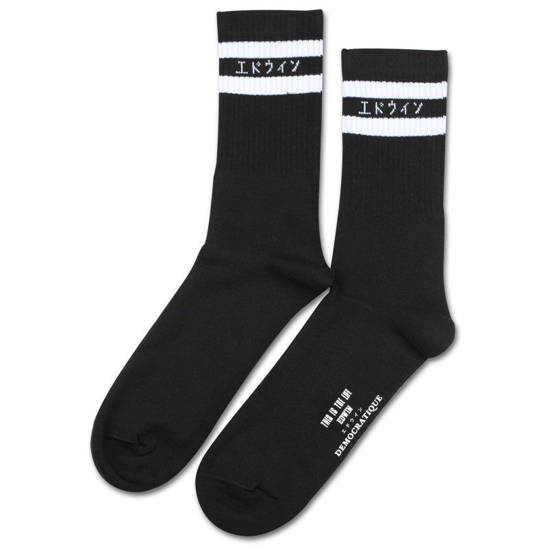 Edwin X Democratique Socks Black