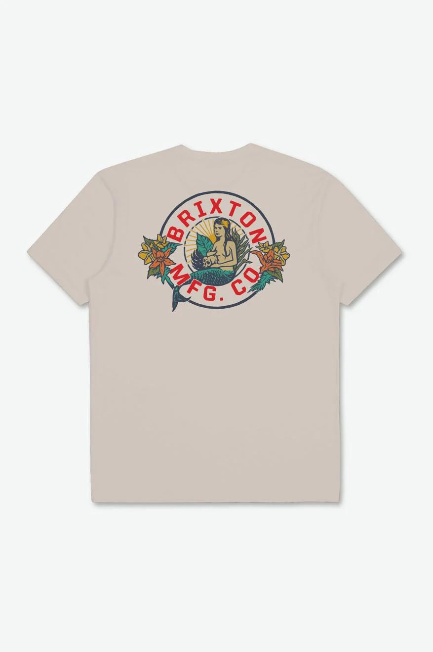 Brixton Geneva T-Shirt - Cream Worn Wash