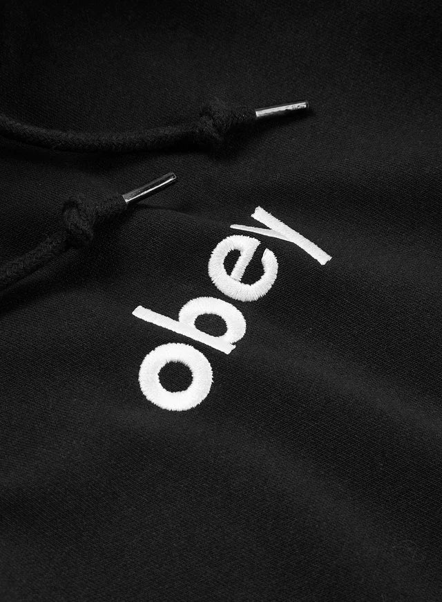 Obey Lowercase Hood - Black