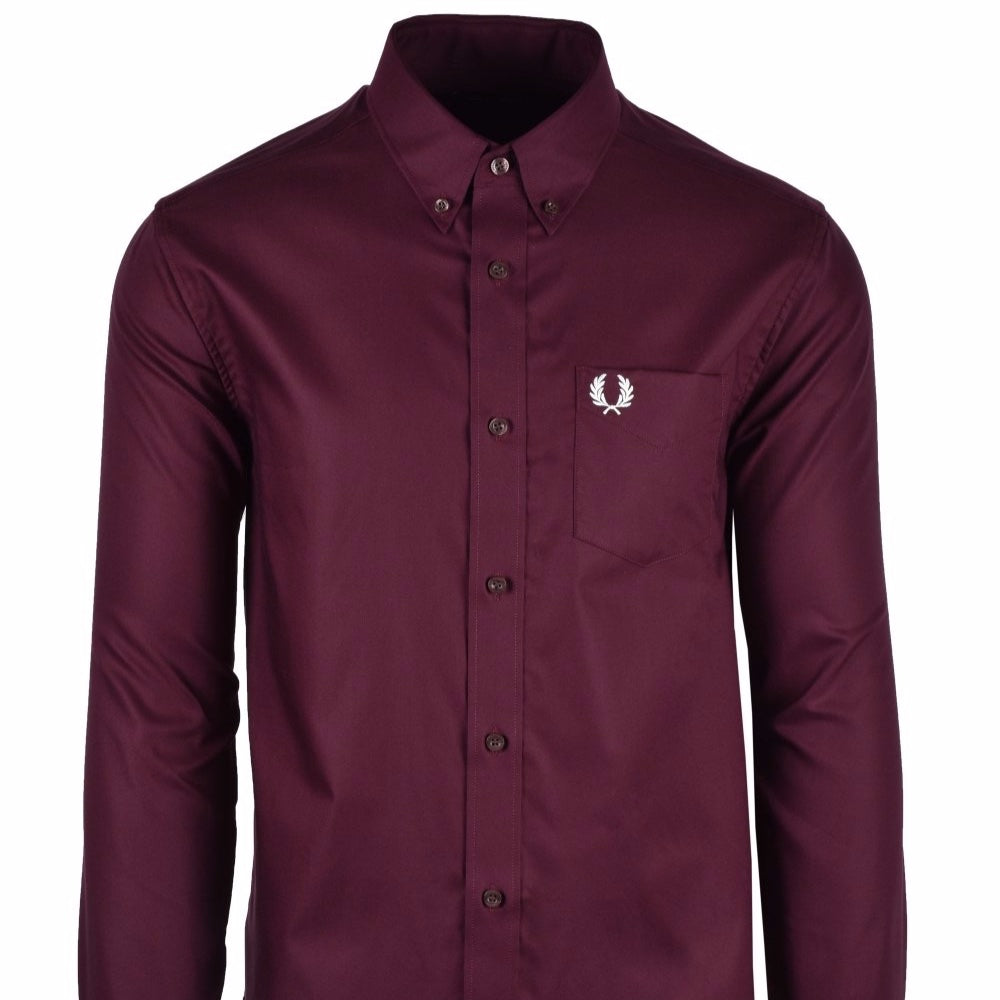 Fred Perry Oxford Shirt Mahogany