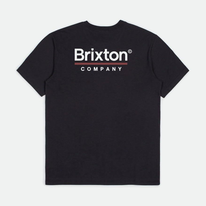 Brixton Palmer Line T-Shirt - Worn Wash Black