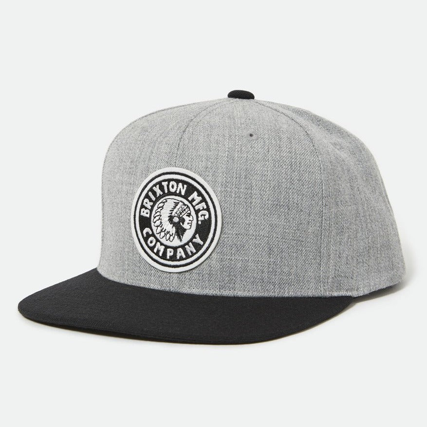 Brixton Rival Snapback - Heather Grey