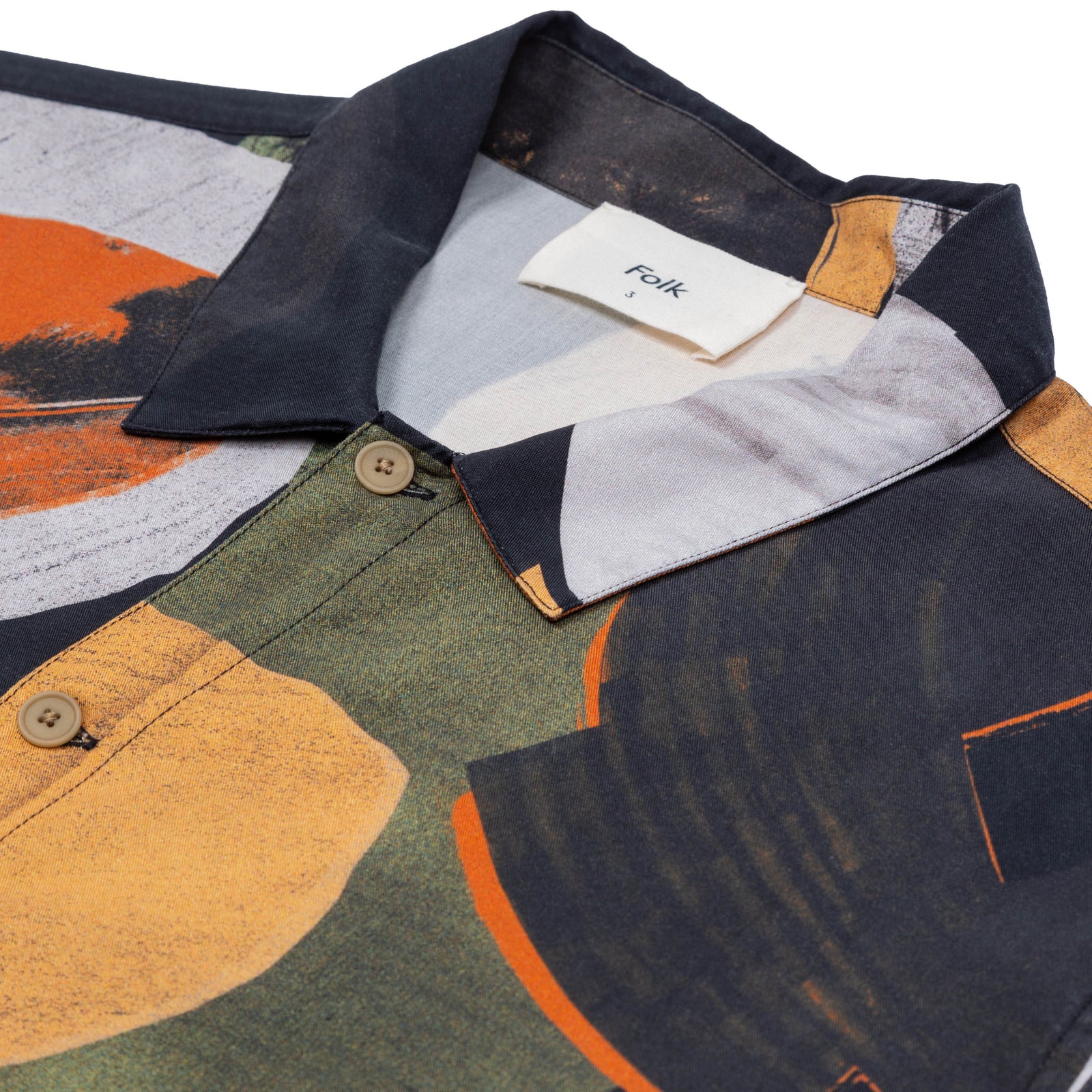 Folk Gabe Shirt - Burnt Orange Multi Dot