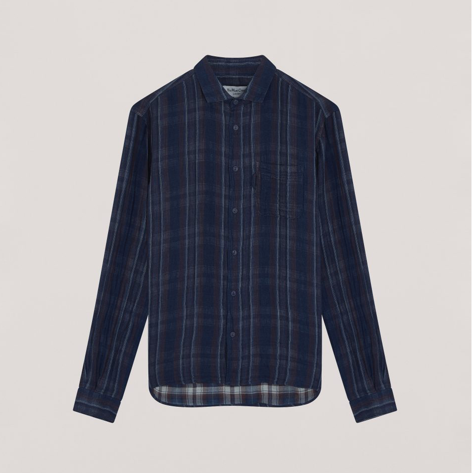 Ymc Curtis Shrt Navy Stripe