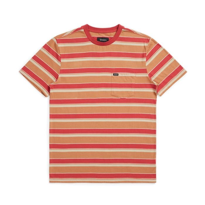 Brixton Hilt Pocket T-Shirt Lava Red