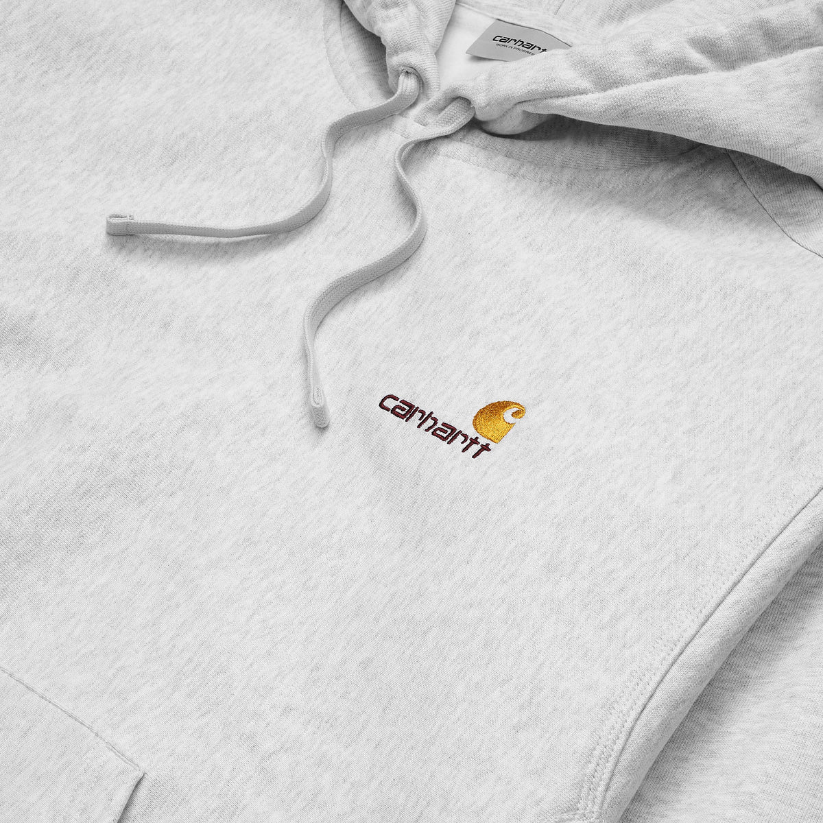 Carhartt WIP Hooded American Script Sweat - Ash Heather